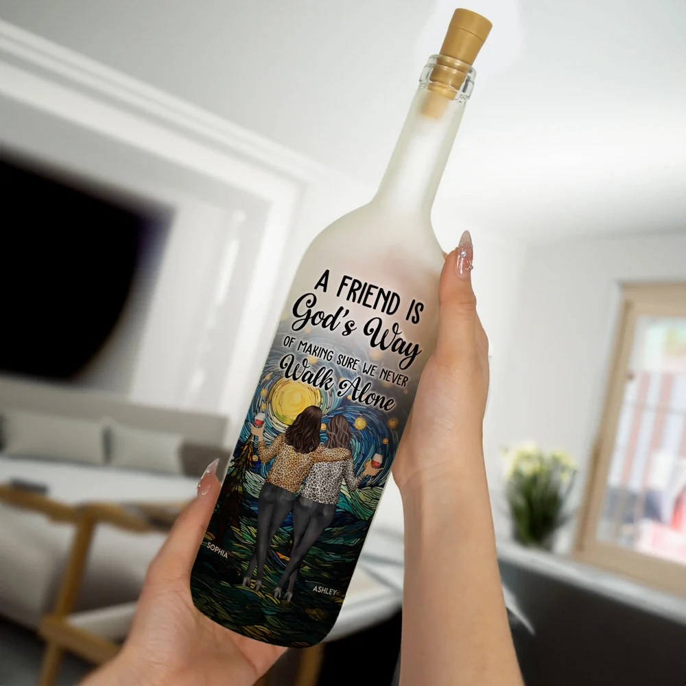 Bottle Lamp with Friendship Theme, Clear Smooth Finish, Sentimental and Surprise Gift for Best Friend - Image 7