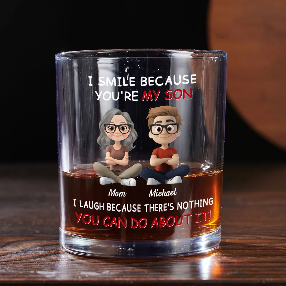 Personalized Dad and Son Whiskey Glass — Clear Print, Perfect Gift for Father’s Day - Image 6