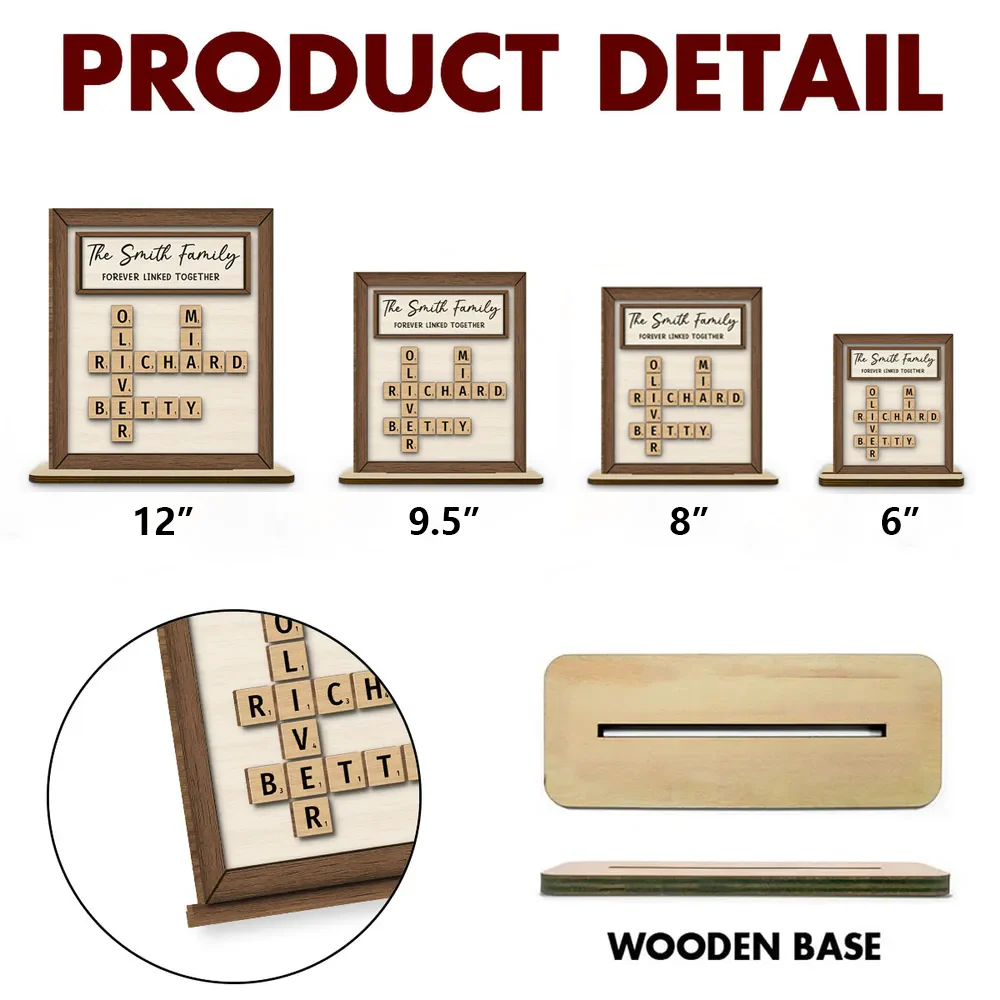 Personalized 2-Layer Wooden Plaque – Family Name Puzzle Sign, Gift-Ready Keepsake for Home Décor - Image 4