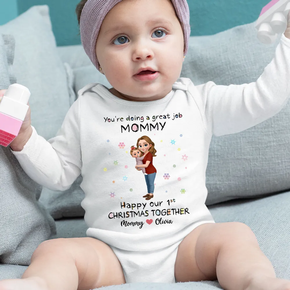First Christmas Together Baby Onesie – A Loving Gift for Mom and Her Little One - Image 3