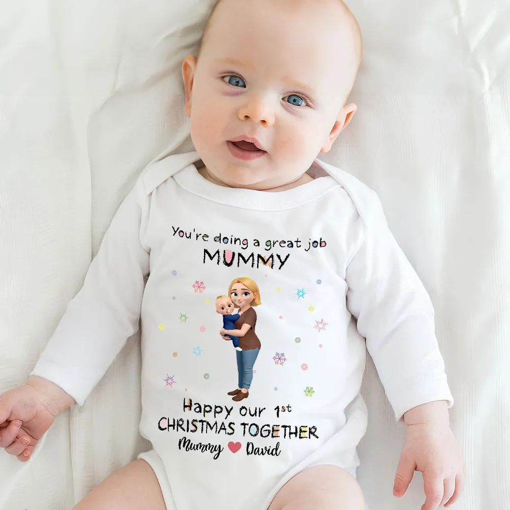 First Christmas Together Baby Onesie – A Loving Gift for Mom and Her Little One - Image 4