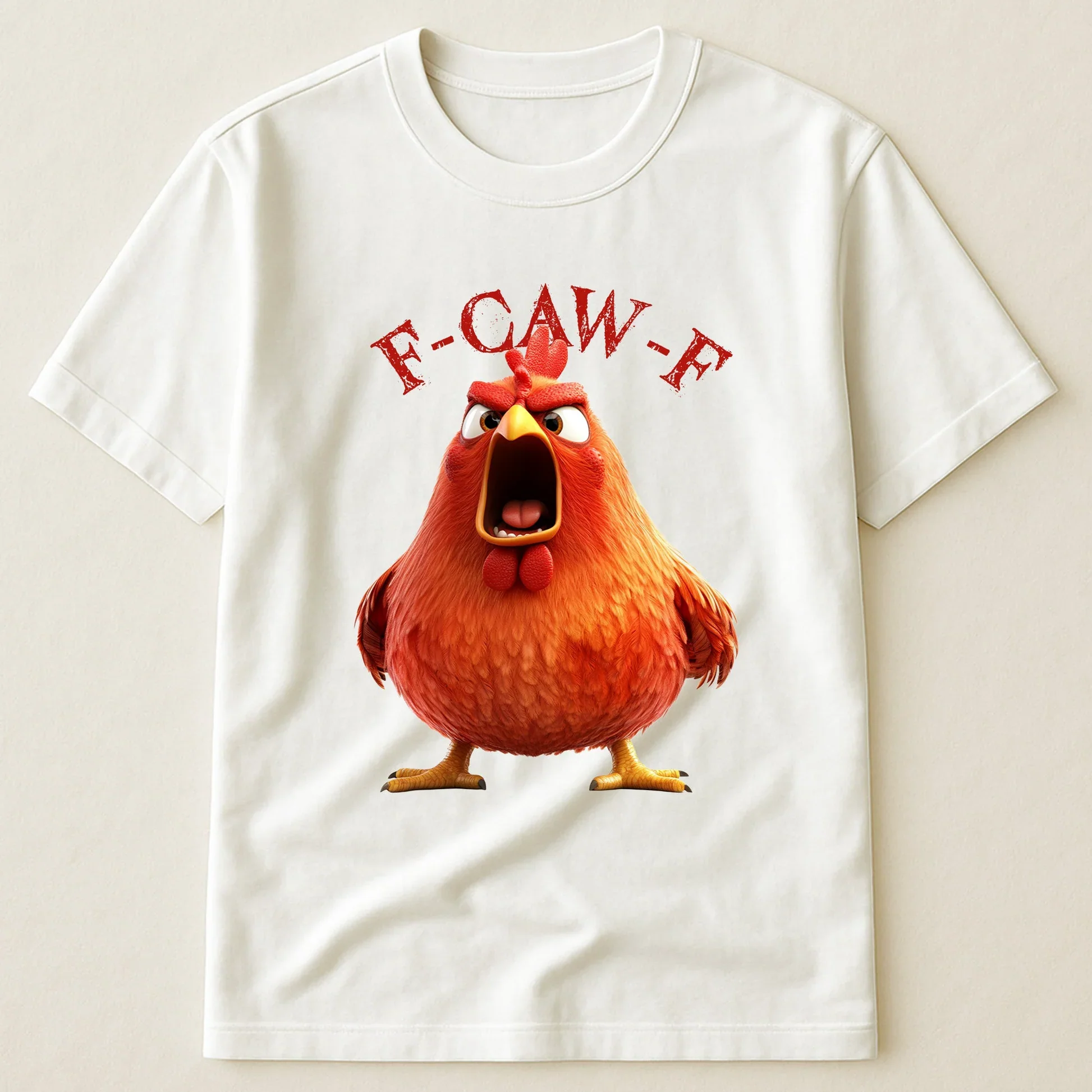 Angry Yelling Chicken Cartoon Classic T-Shirt, Funny Office Humor Gift for Coworkers, Dad, Friends - Image 5