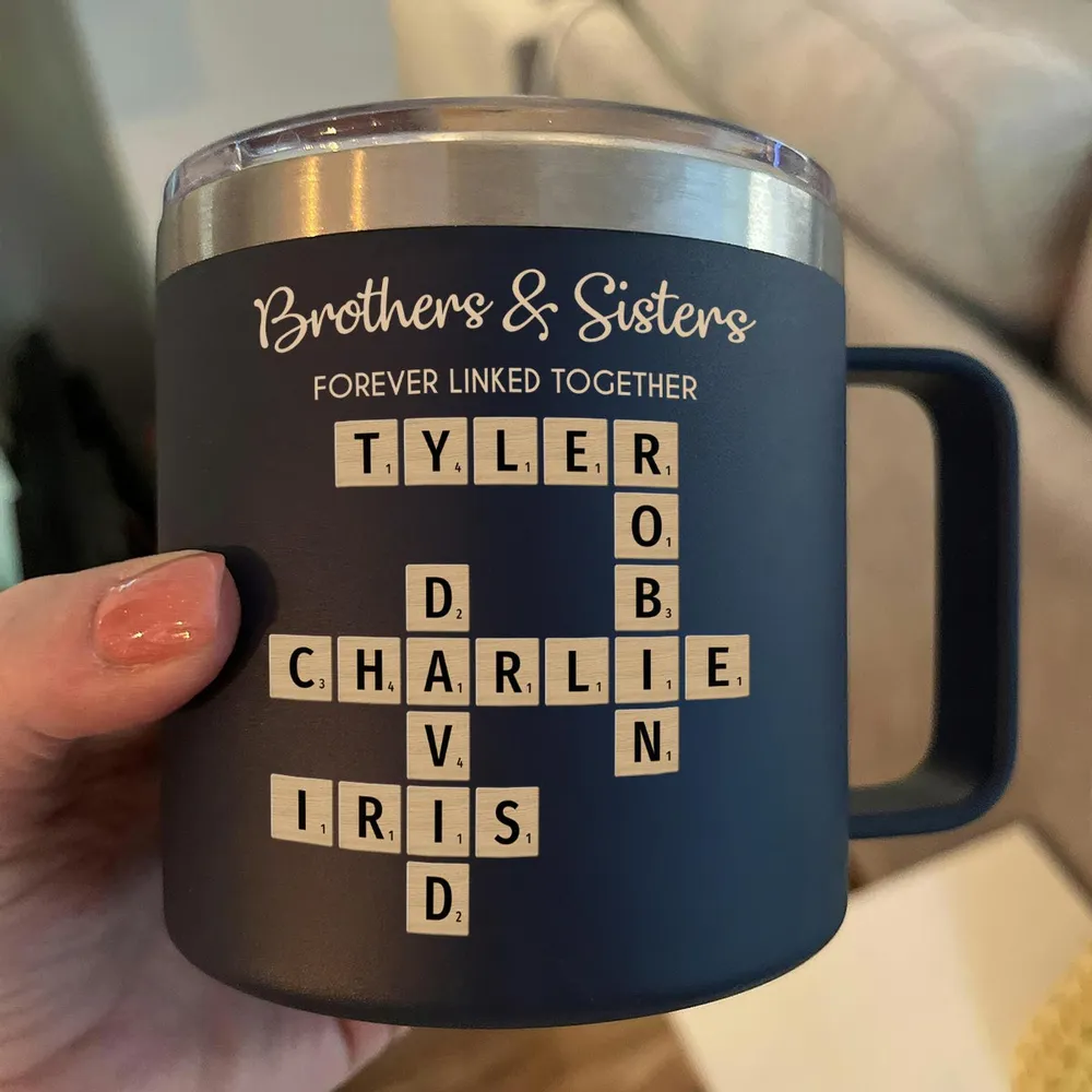 Brothers & Sisters Crossword Mug – A Heartwarming Gift Celebrating Family Bonds - Image 6