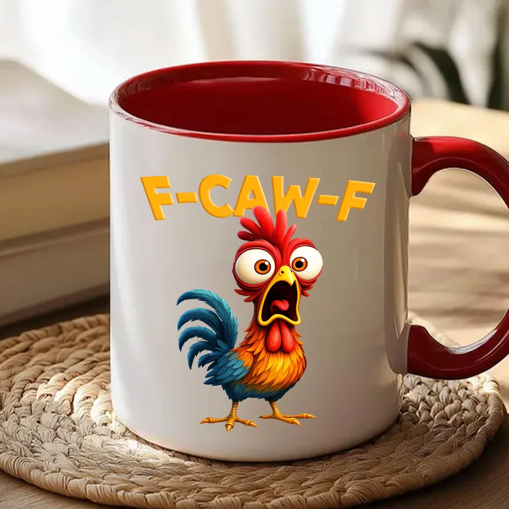 Funny Rooster Mug, Colorful Cartoon Art for Morning Coffee & Office Laughs, a unique gift for Coworkers and Friends - Image 2