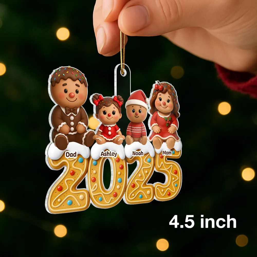 Custom Gingerbread Grandparents Acrylic Ornament for Christmas Tree, Festive Family Keepsake, Creative Holiday Gift Idea - Image 7
