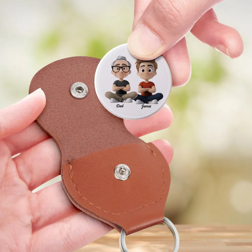 Personalized Pocket Hug Keychain – Stainless Steel Cartoon Coin with Heartfelt Message, Meaningful Everyday Carry Gift - Image 5