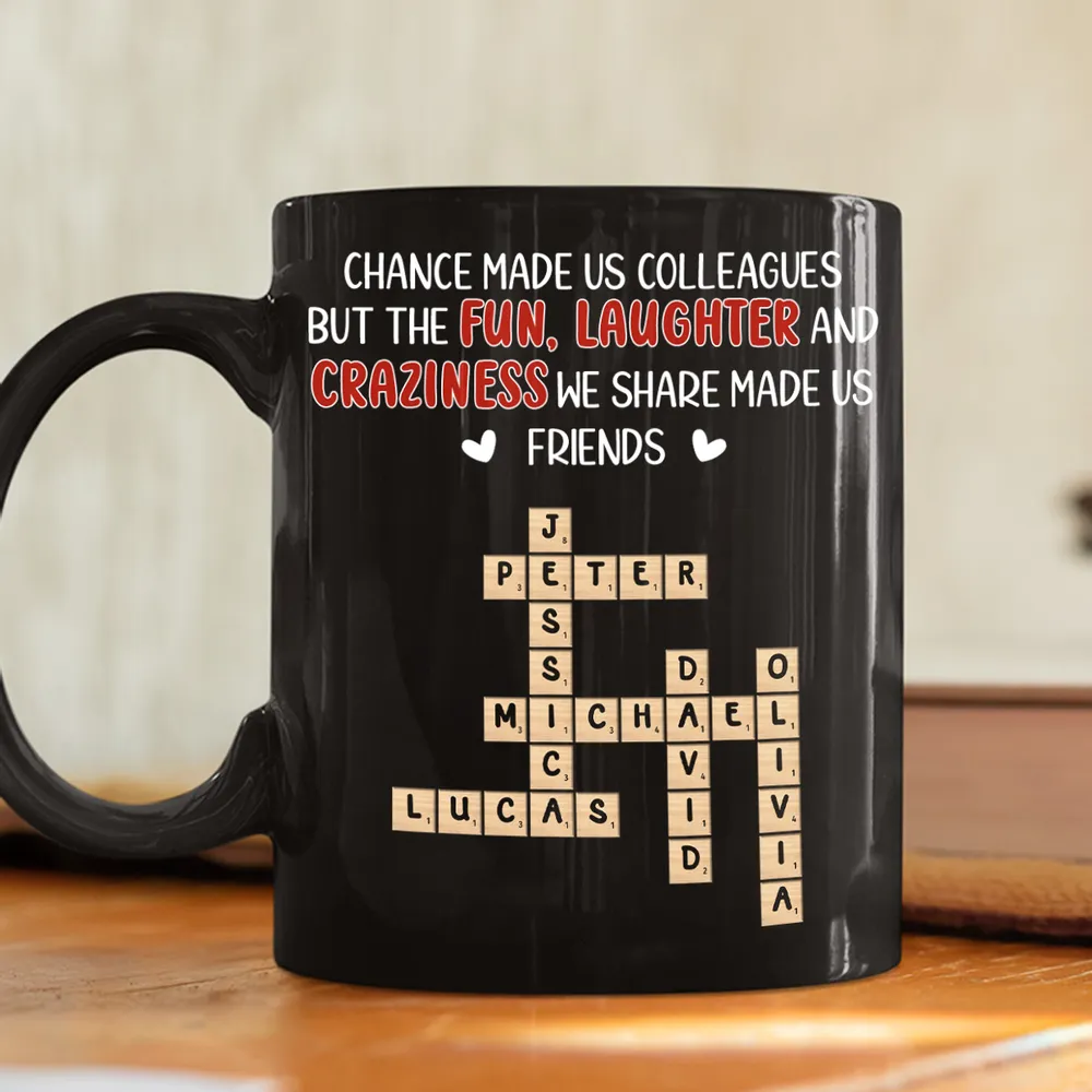 Personalized Full Color Mug for Coworkers – Chance Made Us Colleagues Design, Unique Office Gift for Friends & Coffee Lovers