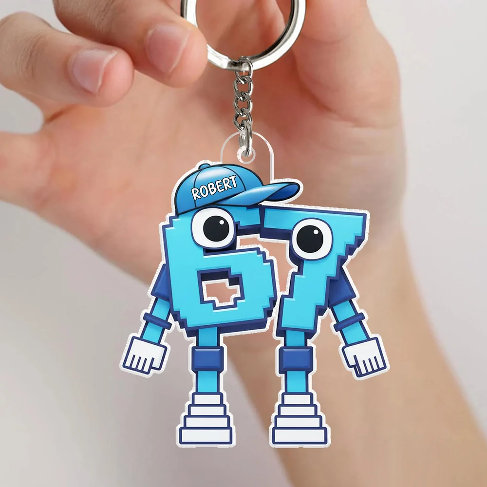 Pixel Number Acrylic Ornament For Kids Gaming Tree Decor Unique Gift For Young Gamers - Image 2