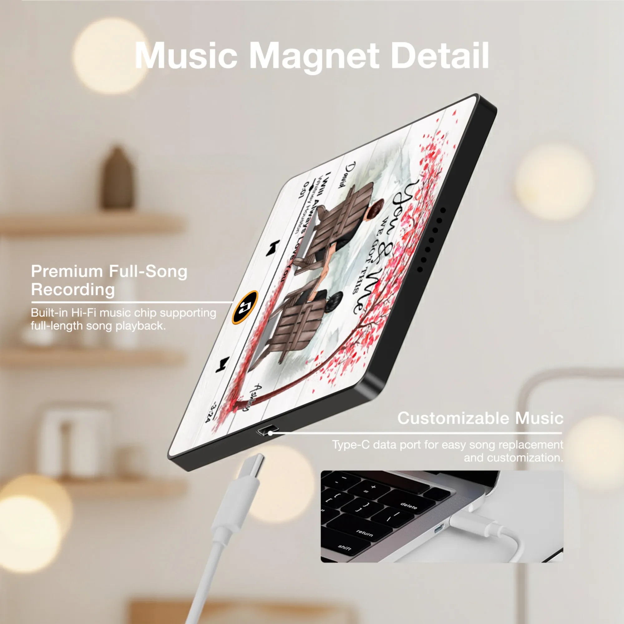 Personalized Acrylic Music Magnet for Couple – You & Me We Got This Mountain View Design, Unique Romantic Gift - Image 5