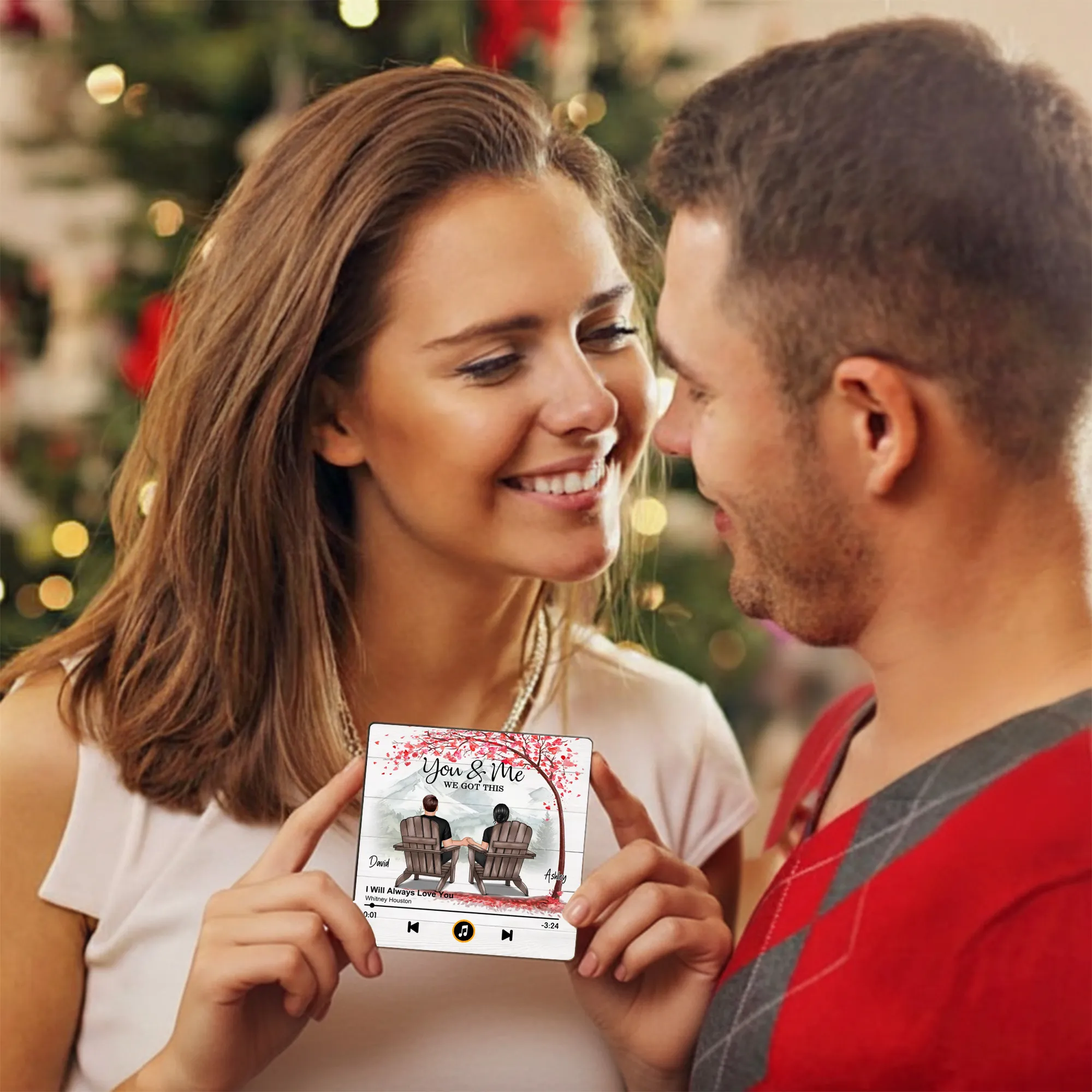Personalized Acrylic Music Magnet for Couple – You & Me We Got This Mountain View Design, Unique Romantic Gift - Image 7