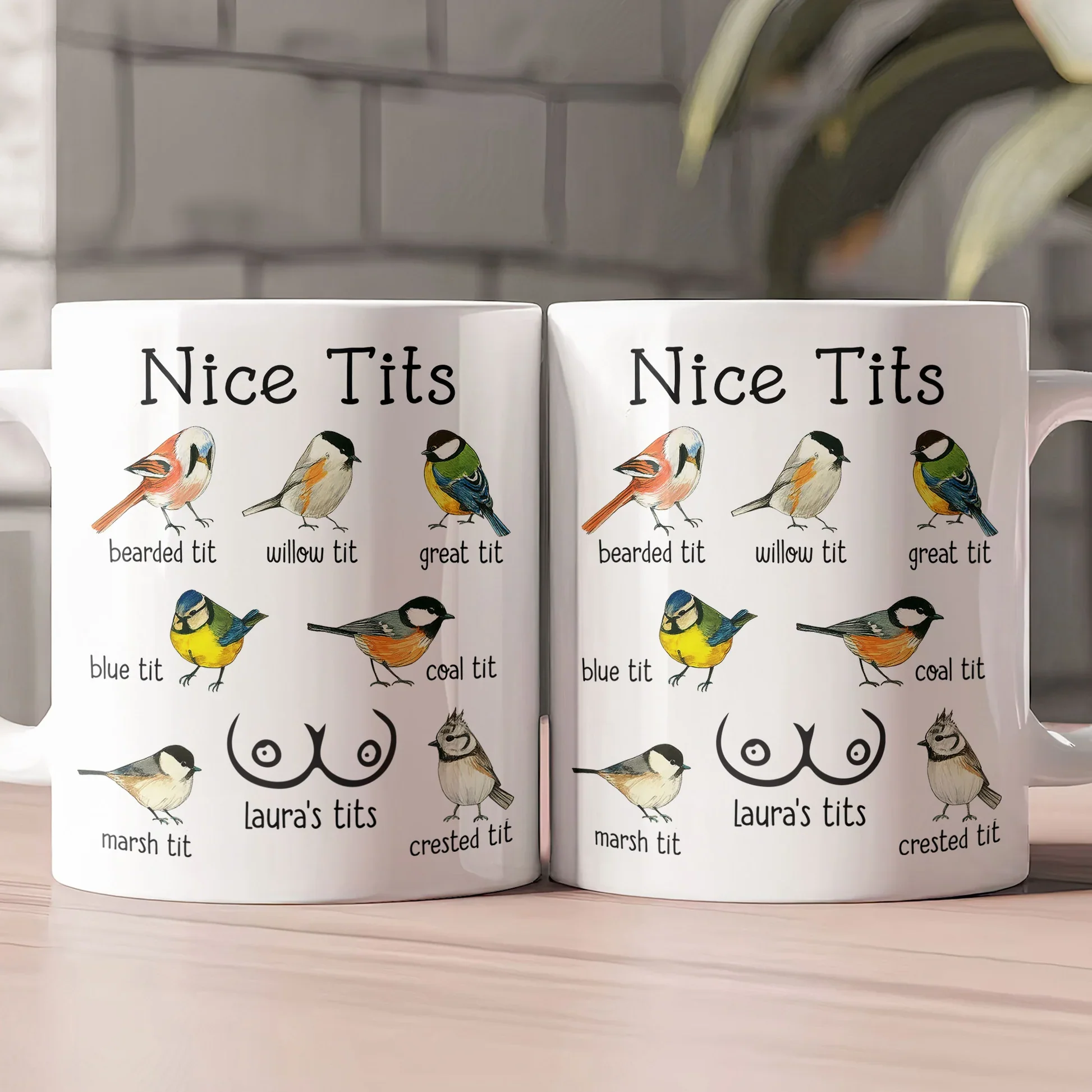 Personalized Ceramic Mug with Funny Bird Chart Design – Custom Name Gag Cup, Unique Gift for Wife, Girlfriend or Friends - Image 2