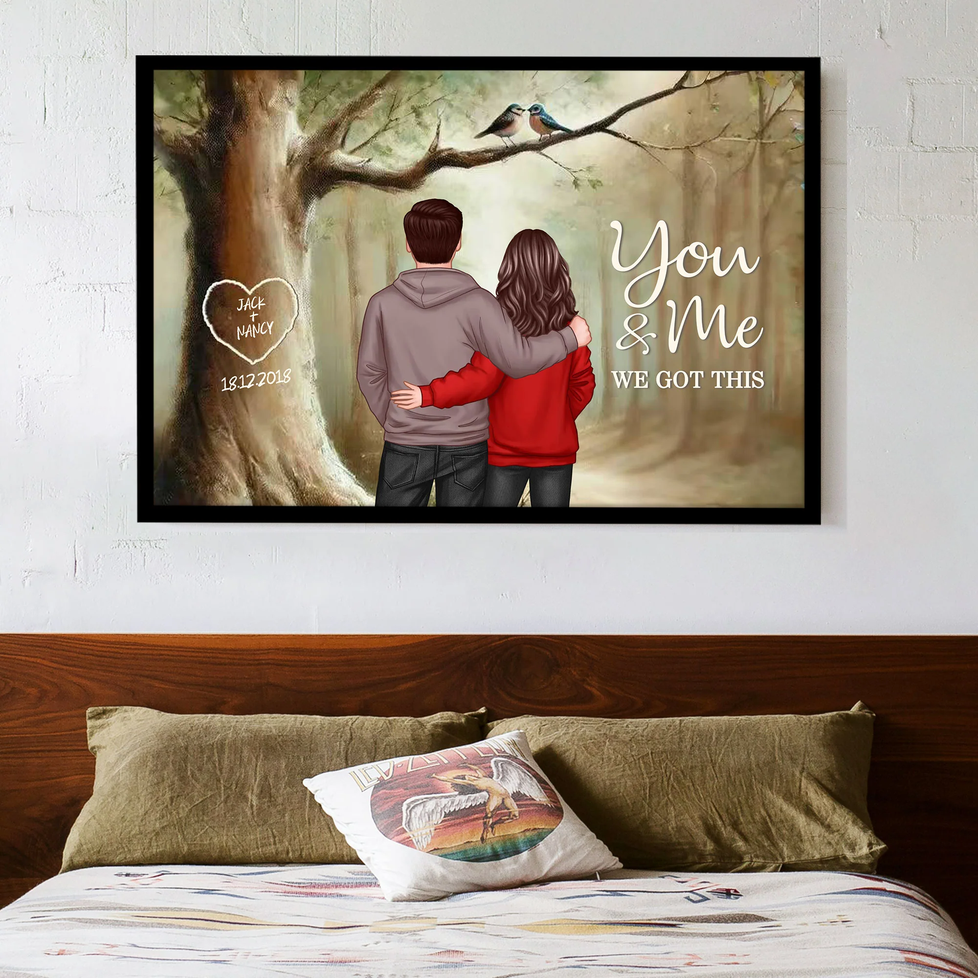 You & Me Custom Couple Poster - Perfect Gift for Anniversaries, Valentine's Day & Weddings - Cherished Love Keepsake - Image 3