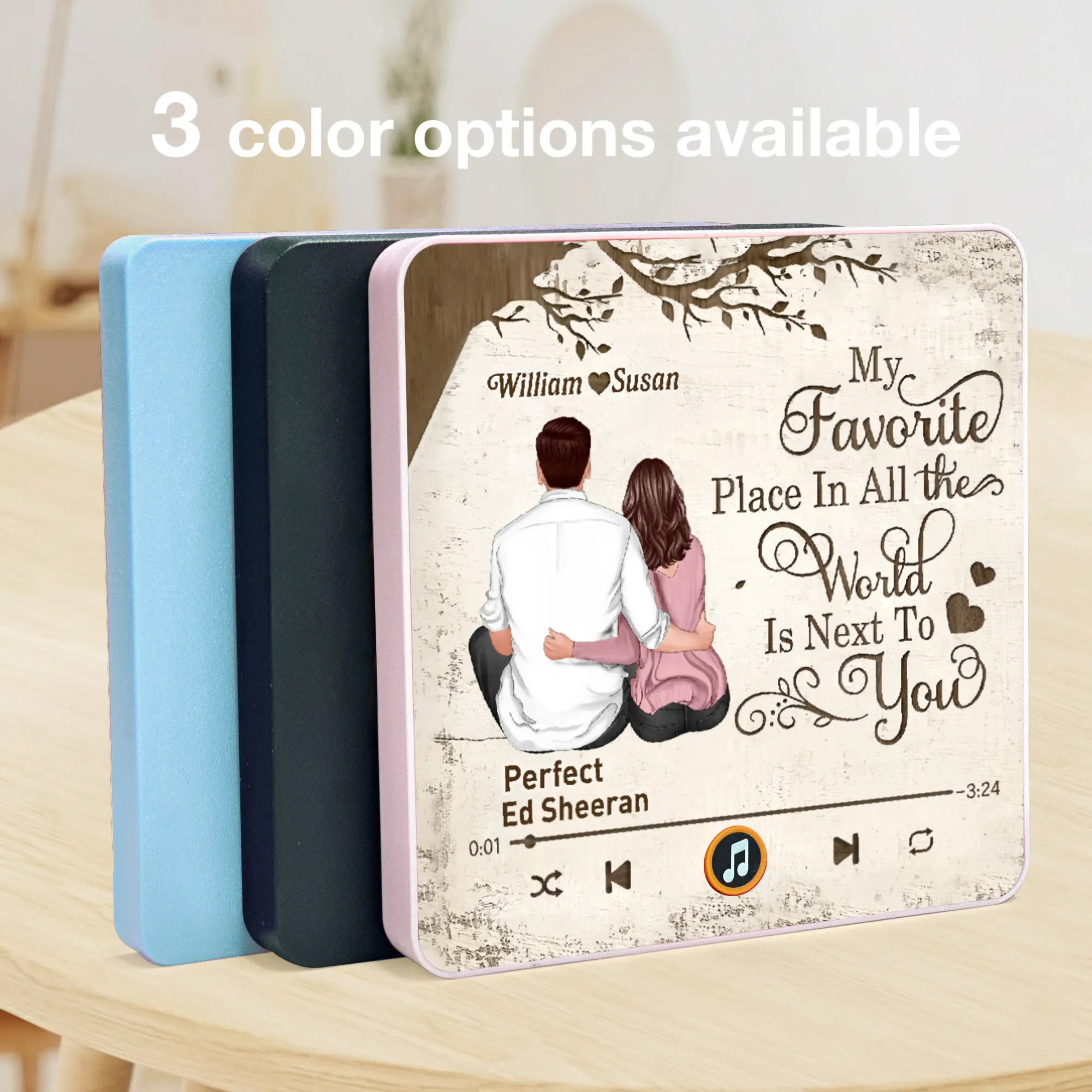 Personalized Acrylic Music Magnet for Couple – My Favorite Place Is Next to You, Romantic Fridge Decor & Unique Gift - Image 7