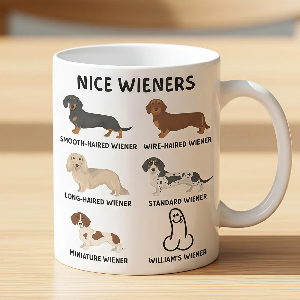 Personalized White Ceramic Mug with Funny Cactus Nice Pricks Design, Unique Gift for Husband or Boyfriend, Fun Naughty Coffee Gift - Image 3