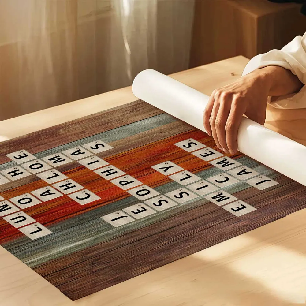 Personalized Family Name Poster Crossword Wall Art – Rustic Colorful Wood Decor, Heartfelt Home Display, Unique Gift for Parents & Loved Ones - Image 7