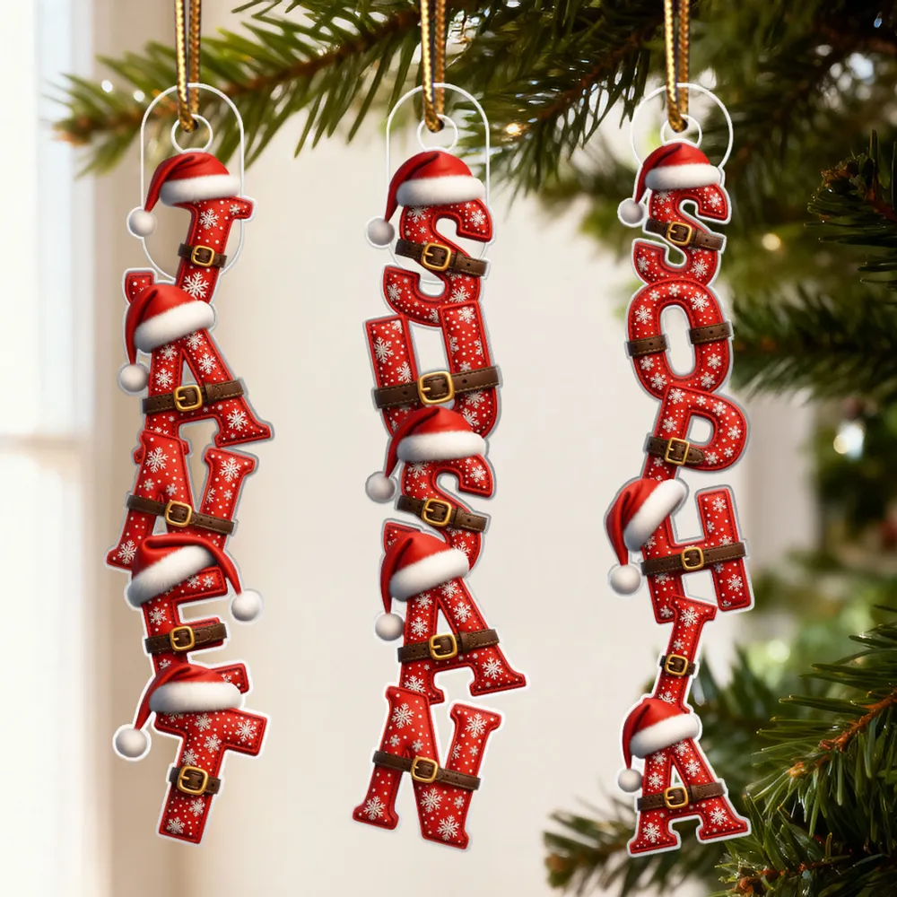 Personalized Acrylic Ornament with Santa Alphabet Letters, Custom Christmas Tree Decor, Unique Holiday Gift for Kids & Families - Image 6