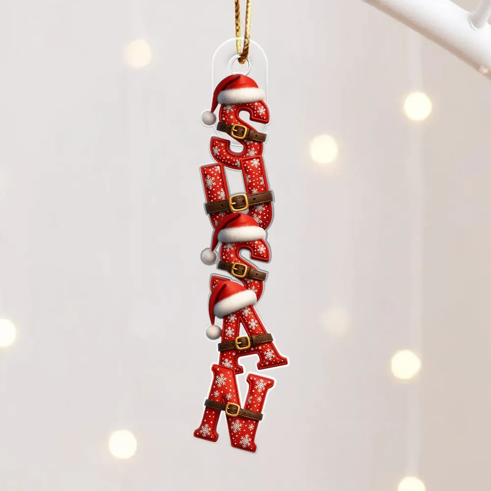 Personalized Acrylic Ornament with Santa Alphabet Letters, Custom Christmas Tree Decor, Unique Holiday Gift for Kids & Families - Image 7