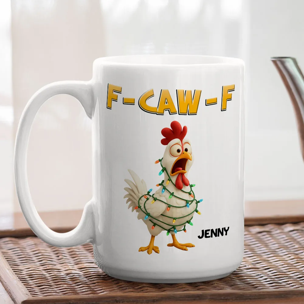Funny Christmas Chicken Mug with Custom Name β A Hilarious Holiday Gift for Friends & Coworkers - Image 6