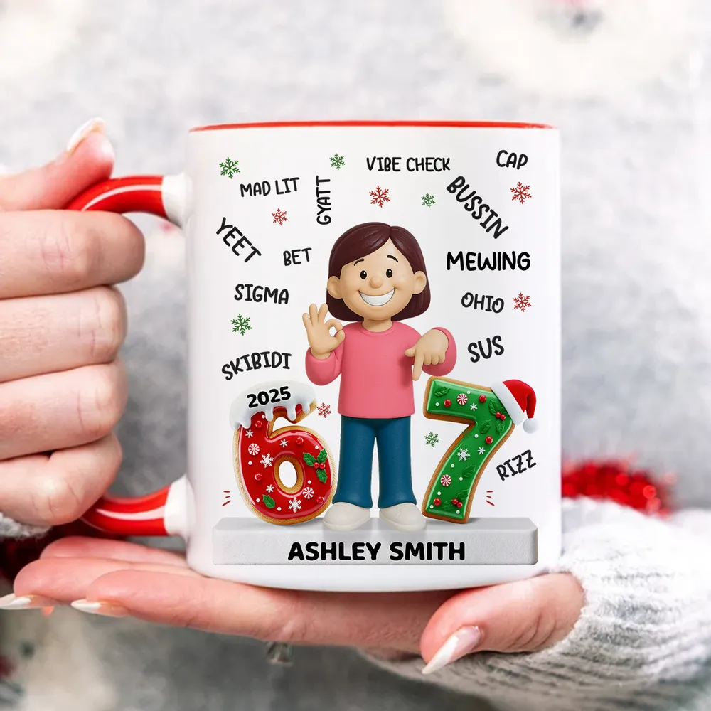 Teen Kid Custom Name Six Seven - Personalized Ceramic Mug, Fun Unique Gift for Kids or Teens - Image 6