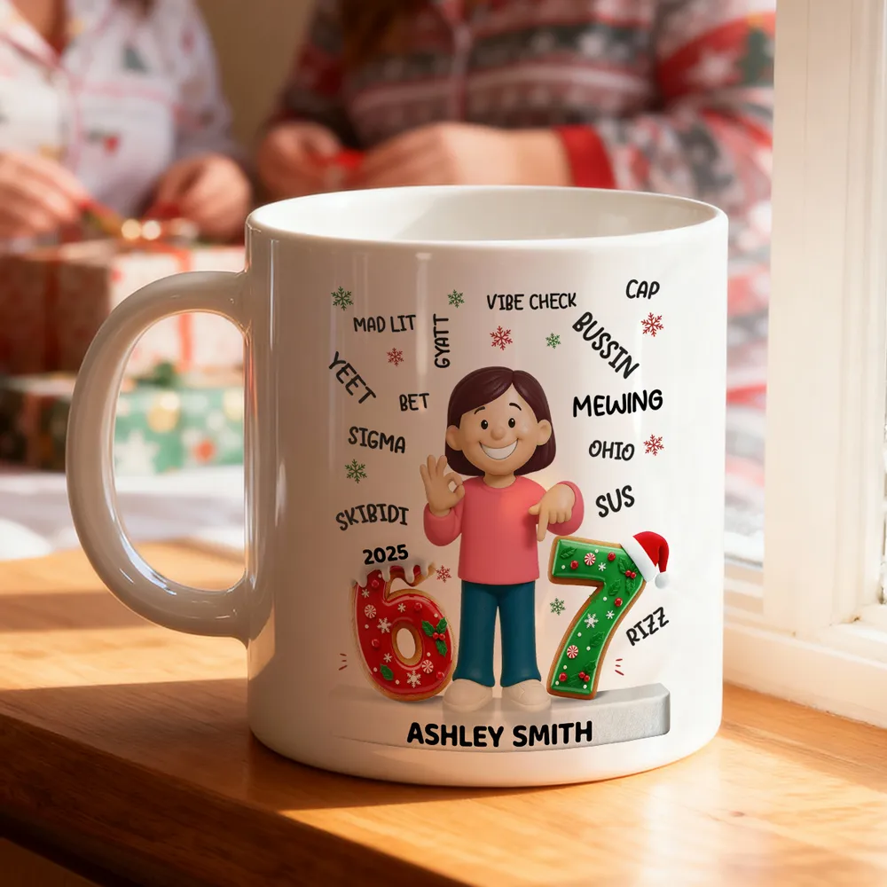Teen Kid Custom Name Six Seven - Personalized Ceramic Mug, Fun Unique Gift for Kids or Teens - Image 8