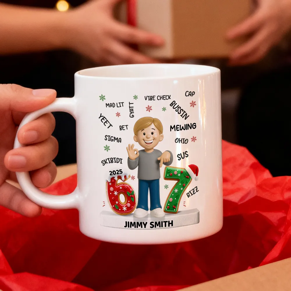 Teen Kid Custom Name Six Seven - Personalized Ceramic Mug, Fun Unique Gift for Kids or Teens - Image 9