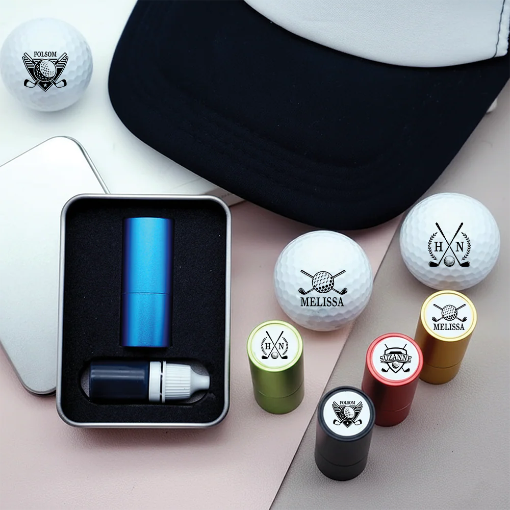 Personalized Plastic Golf Ball Stamp with Gift Box, Reusable Marker Golf Accessory, Unique Gift for Dad or Golf Lovers - Image 3