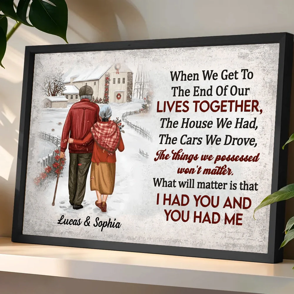 Custom Lives Together Poster for Couples – Snowy Country Walk Artwork, Sentimental Wall Art & Heartfelt Christmas or Anniversary Gift - Image 2