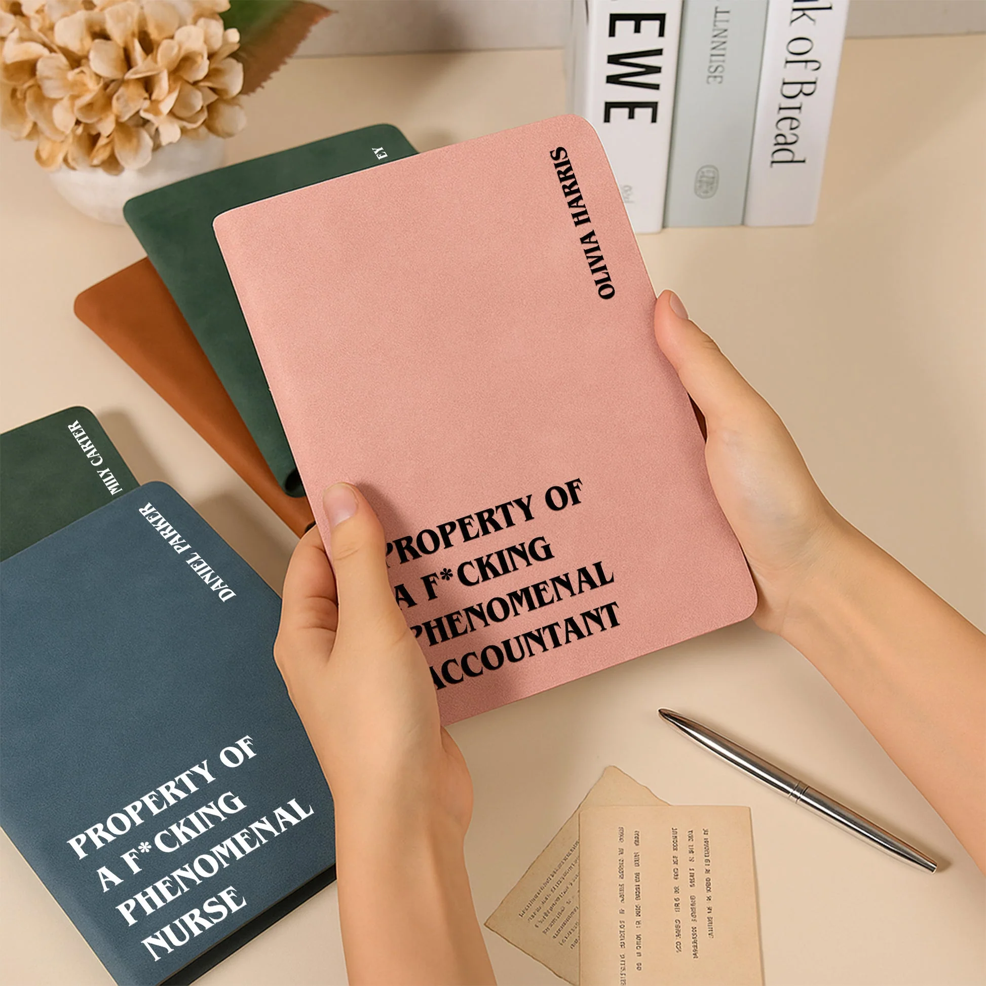 Personalized Leather Journal for a F*cking Phenomenal Professional – Bold Custom Gift for Nurse, Teacher, Boss or More - Image 2