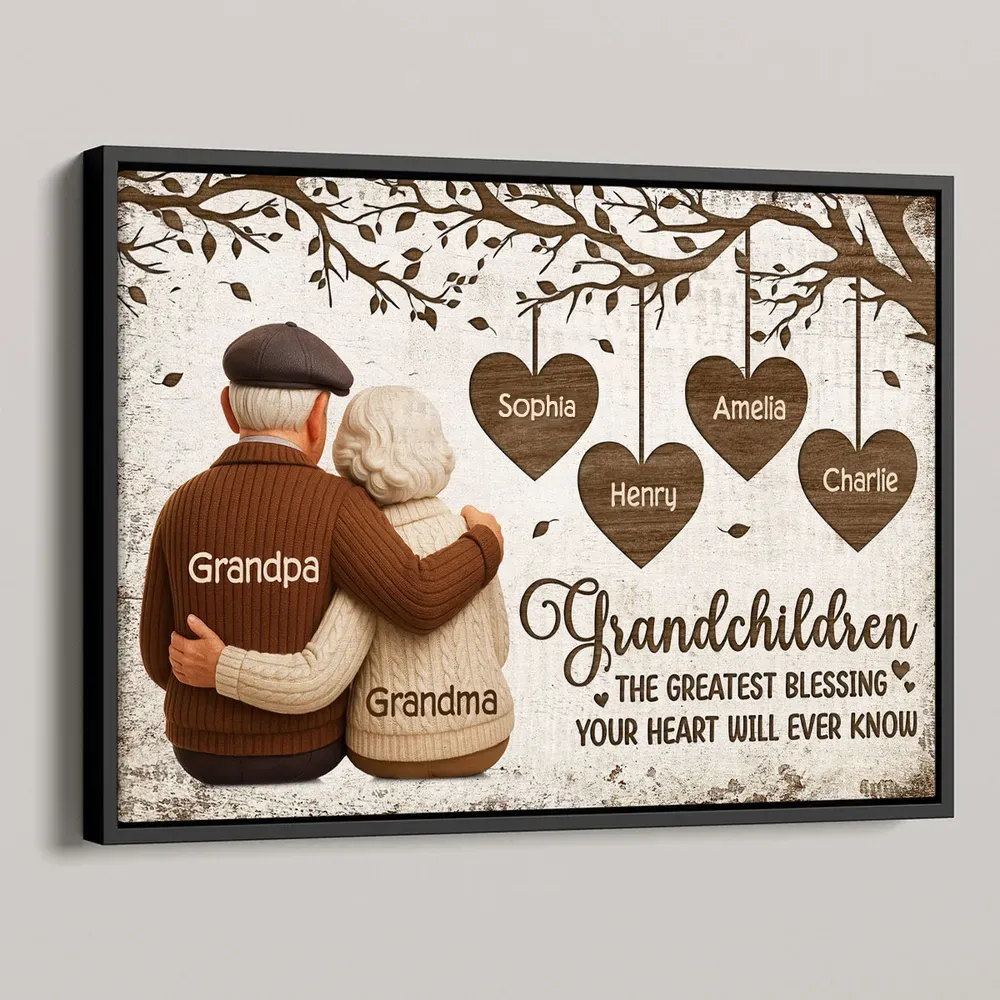 Personalized Grandchildren Poster for Grandparents – Custom Names Wall Art, Heartfelt Family Gift & Unique Keepsake - Image 2