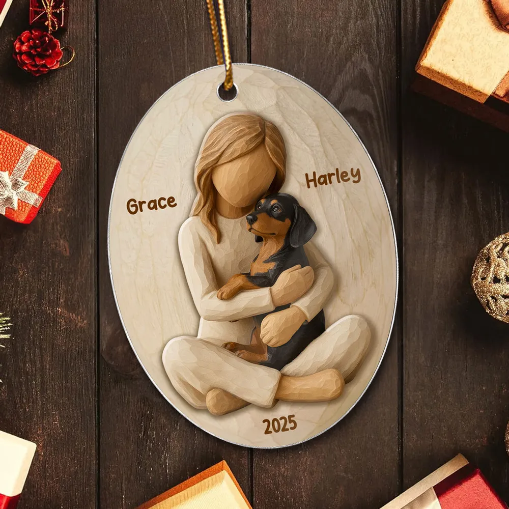 Custom Dog Breed & Name Ornament, Cozy Pet Lover Christmas Keepsake, Engraved Wooden Gift for Her and Their Fur Baby - Image 3