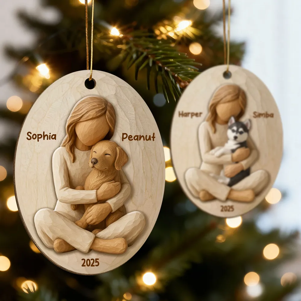 Custom Dog Breed & Name Ornament, Cozy Pet Lover Christmas Keepsake, Engraved Wooden Gift for Her and Their Fur Baby - Image 6