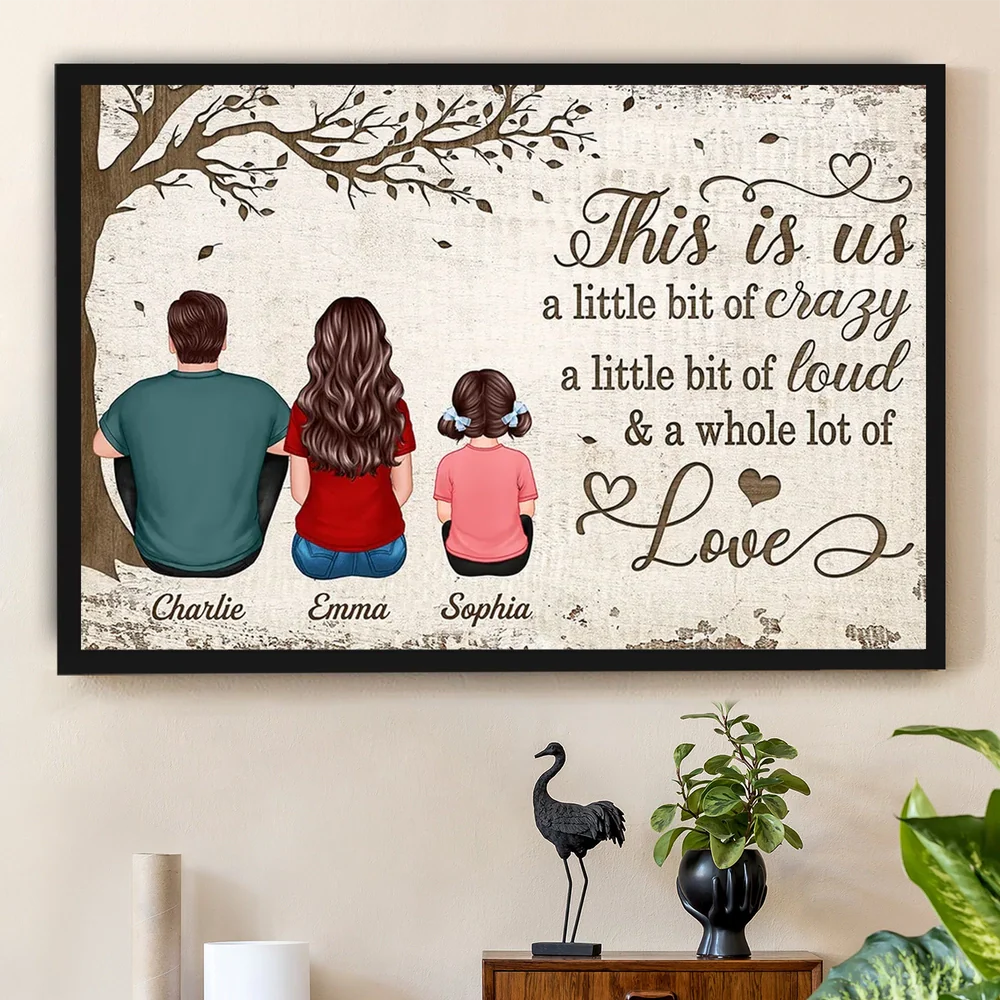 Personalized Family Poster Back View This Is Us Quote Wall Art Unique Gift for Mom or Parents - Image 2