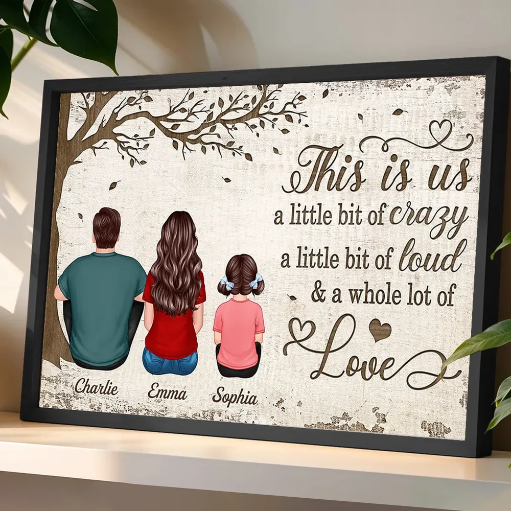 Personalized Family Poster Back View This Is Us Quote Wall Art Unique Gift for Mom or Parents - Image 3