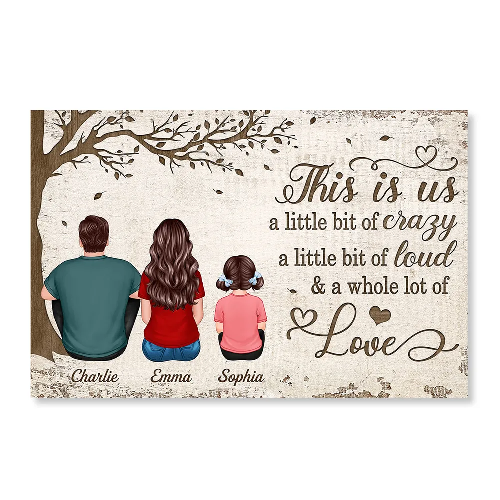 Personalized Family Poster Back View This Is Us Quote Wall Art Unique Gift for Mom or Parents - Image 7