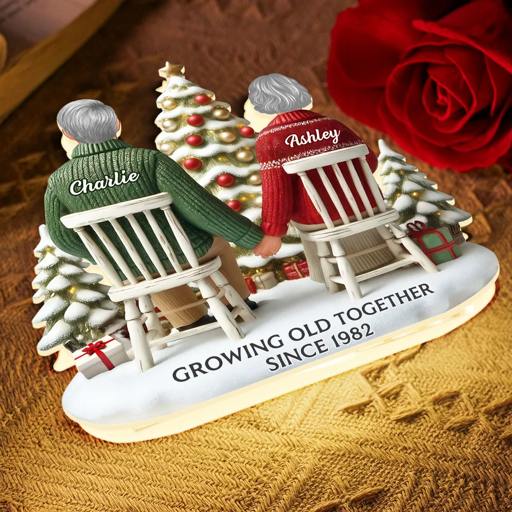 Custom Couple Acrylic Light Box with Cozy Christmas Tree, Soft Bedroom Lamp and Unique Romantic Gift - Image 11