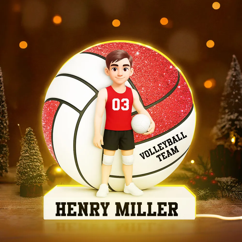 Personalized Volleyball Acrylic Light Box Lamp with Custom Player Design, Soft Warm Glow Bedroom or Bookshelf Décor, Unique Graduation Gift for Athletes - Image 5