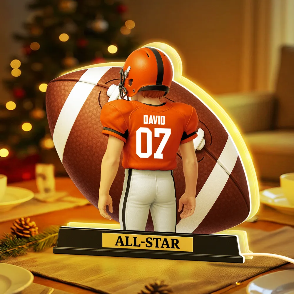 Personalized Acrylic Light Box for Football Player – Custom All-Star Design, Stadium Glow, Unique Gift for Sports Fans - Image 6