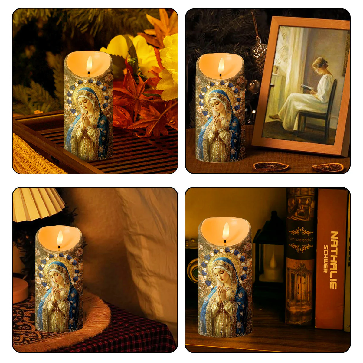 Prayer Candle for Husband – Warm LED Light, Inspirational Blessing and Strength Gift - Image 5