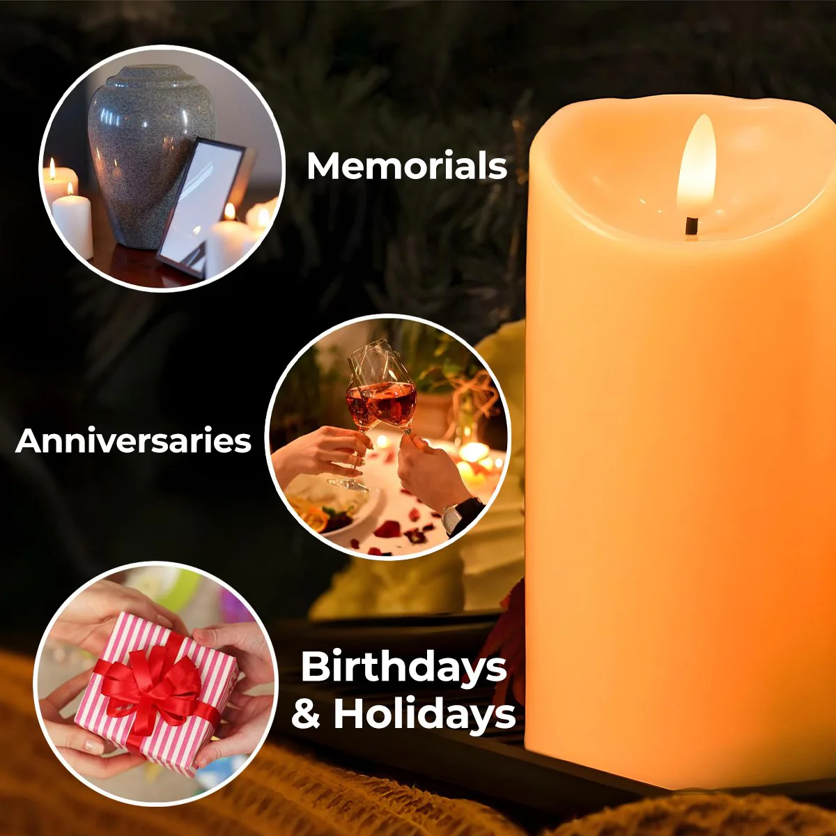 Custom Flameless LED Candle with Once Upon a Time Grandma Quote, Gentle Light Granddaughter Gift for Emotional Comfort - Image 6