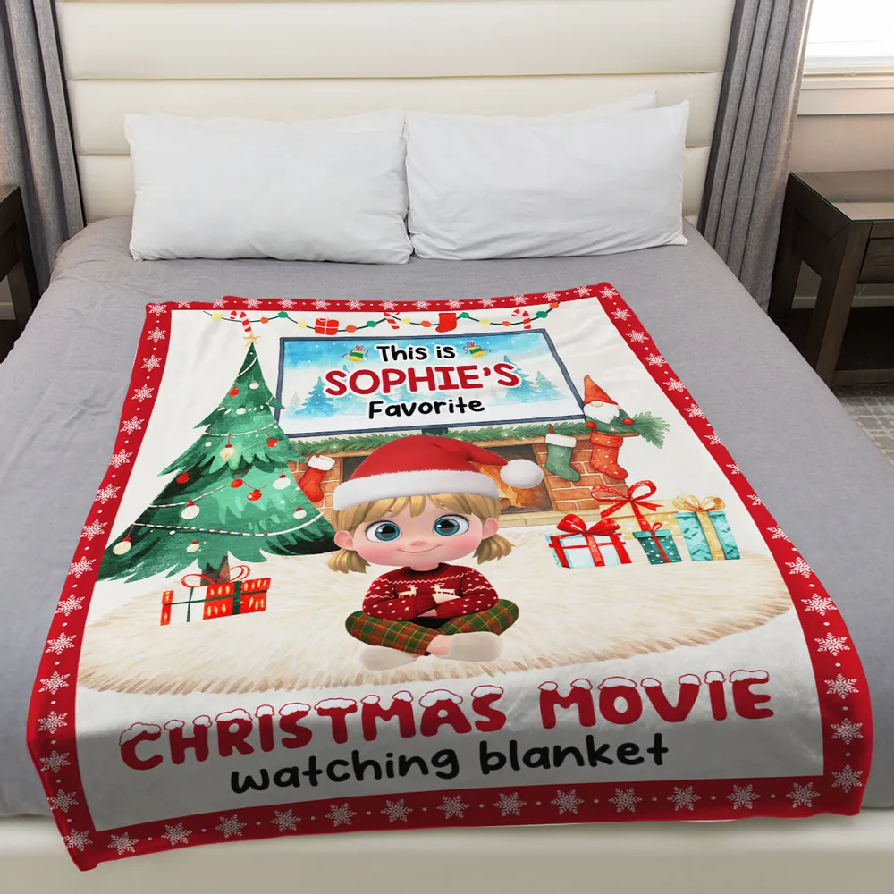 Personalized Christmas Blanket with Custom Name & Character – Unique Holiday Gift for Kids - Image 4
