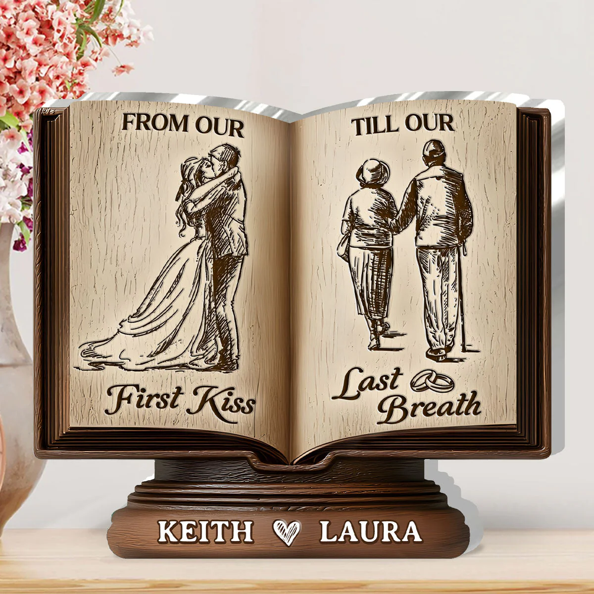 Personalized Shaped Acrylic Block Plaque for Couple Moments From First Kiss to Last Breath, Romantic Unique Gift for Partners - Image 4