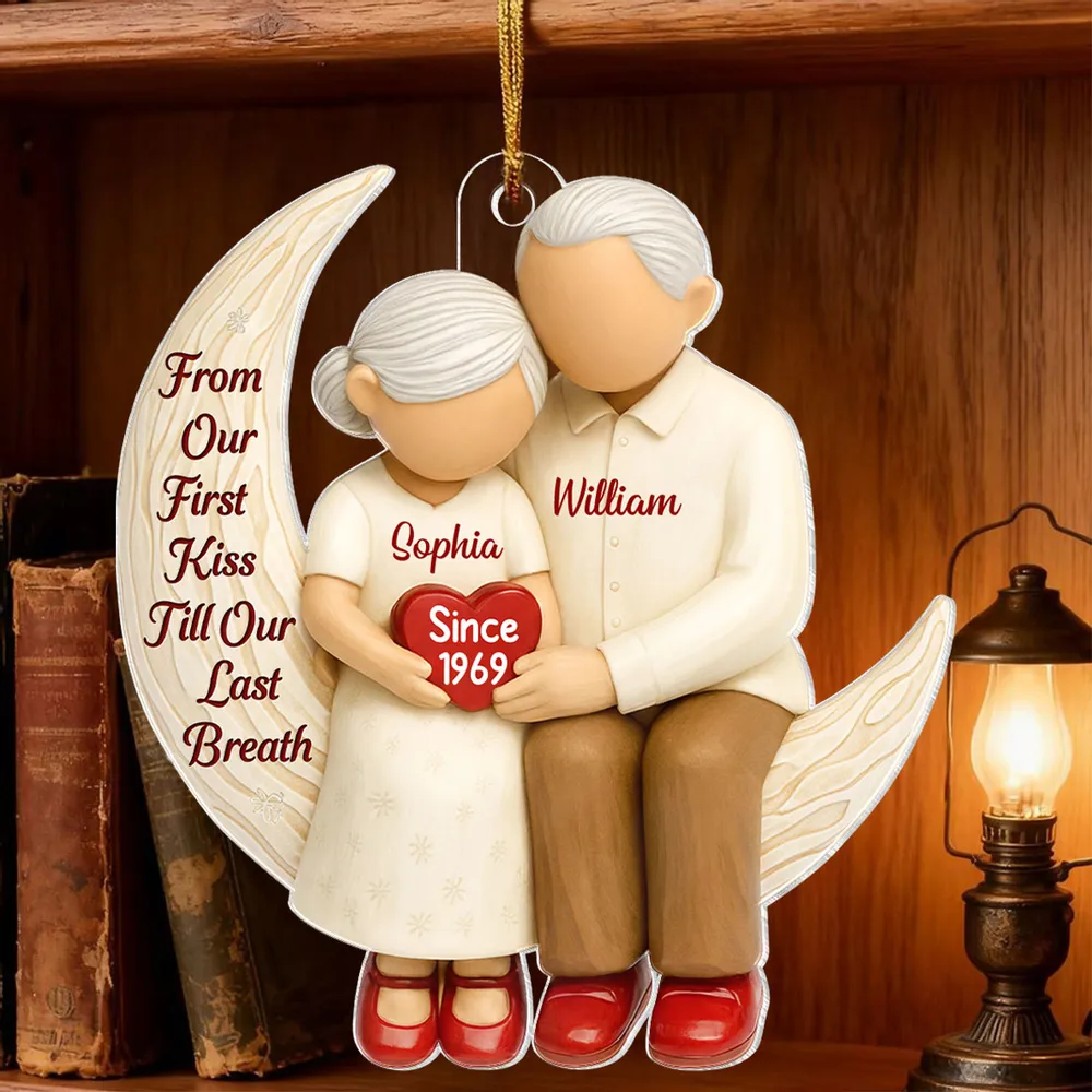 Personalized Crescent Moon Couple Ornament — A Sweet Keepsake Celebrating a Lifetime of Love - Image 6