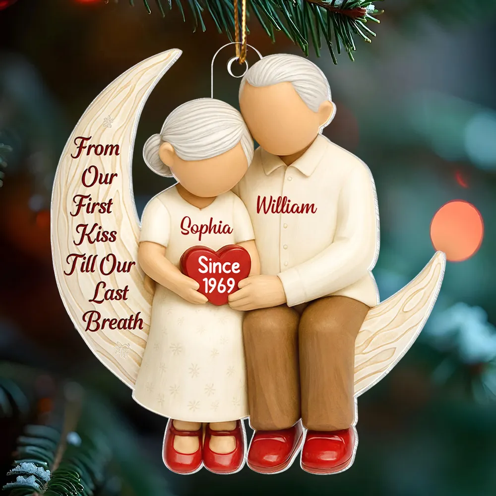 Personalized Crescent Moon Couple Ornament — A Sweet Keepsake Celebrating a Lifetime of Love - Image 8