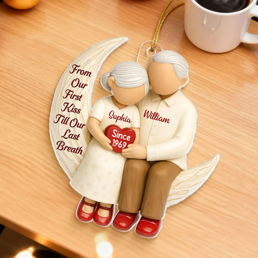Personalized Crescent Moon Couple Ornament — A Sweet Keepsake Celebrating a Lifetime of Love - Image 9