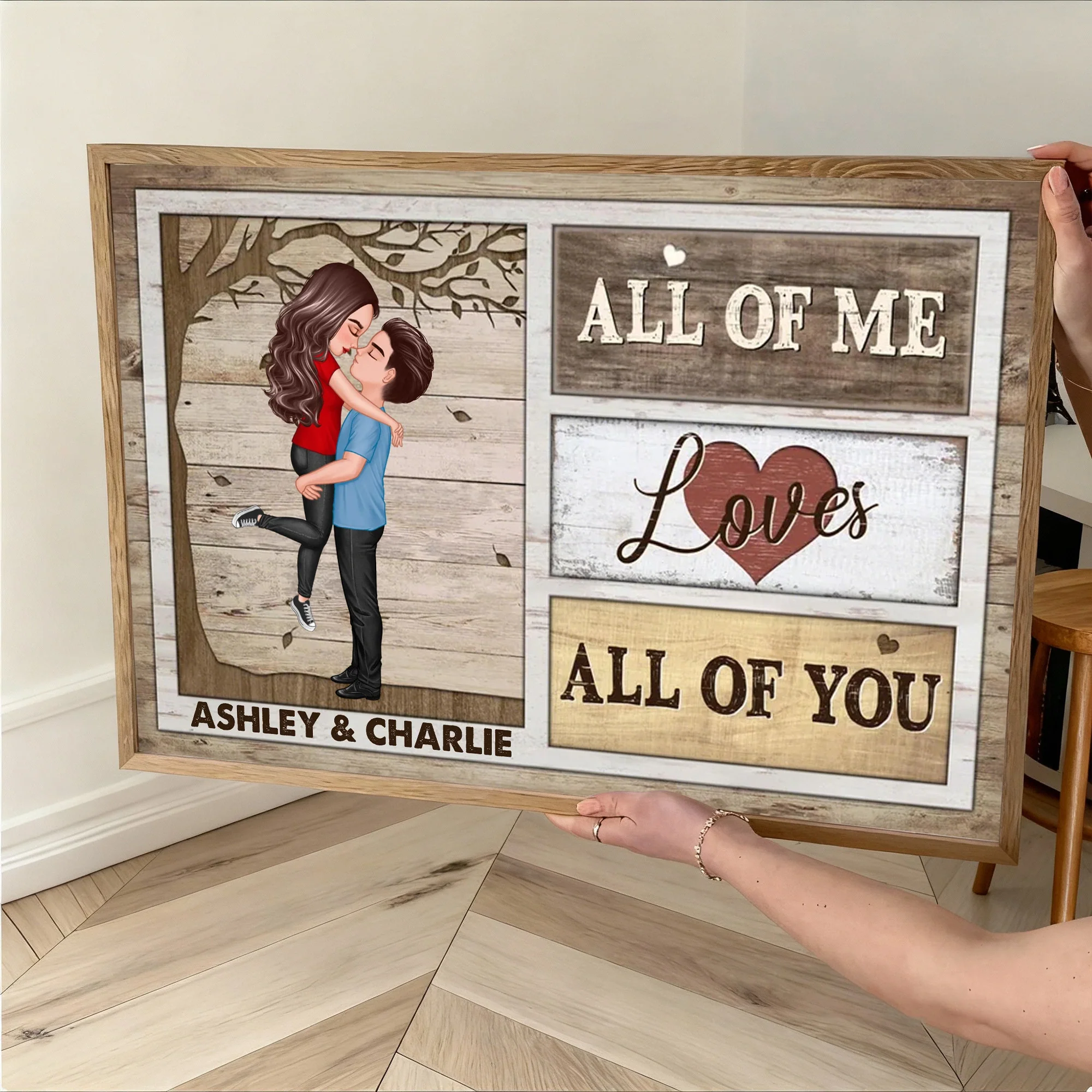 Custom Couple Poster All Of Me Loves All Of You Modern Romantic Wall Art Unique Gift For Anniversary Birthday Or Christmas - Image 6