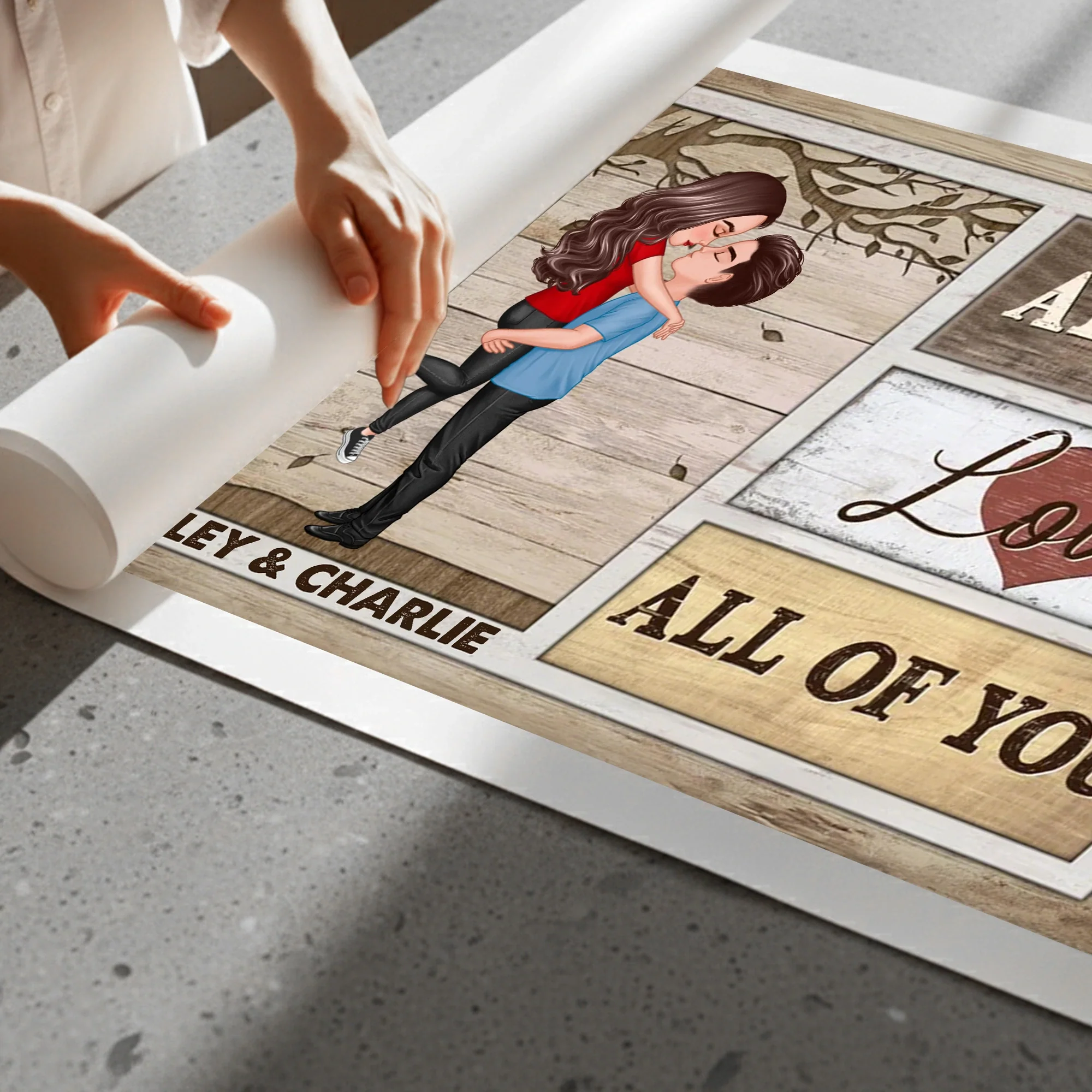 Custom Couple Poster All Of Me Loves All Of You Modern Romantic Wall Art Unique Gift For Anniversary Birthday Or Christmas - Image 8