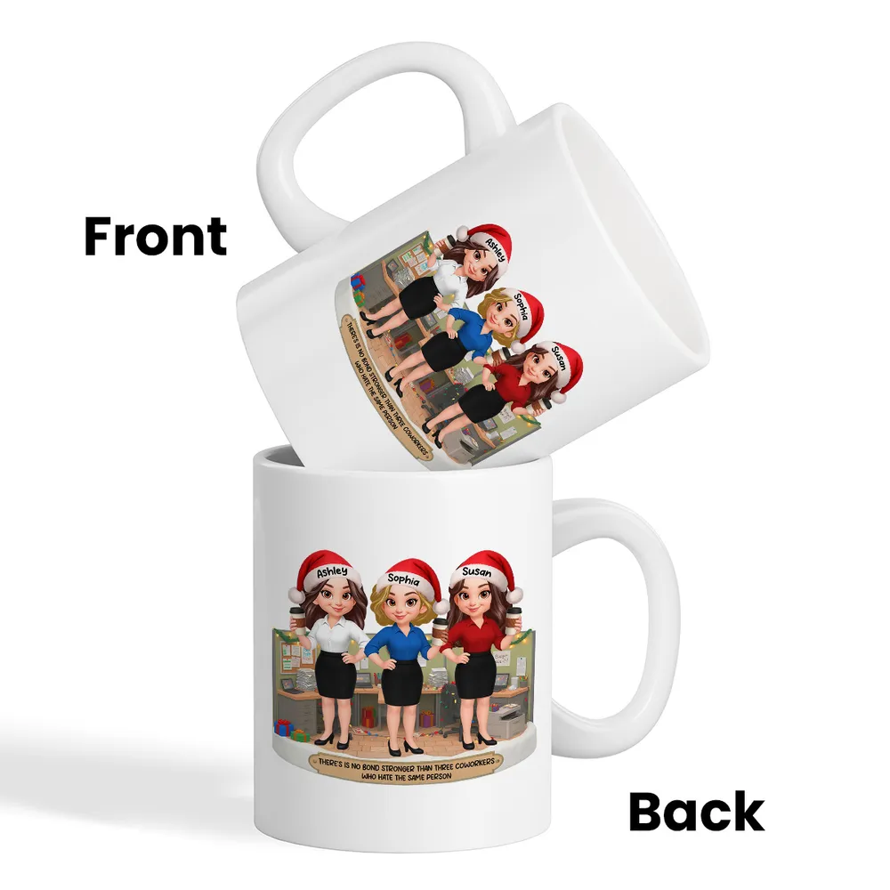Personalized White Ceramic Mug for Coworkers β Funny Office Scene, Custom Work Besties, Unique Gift for Colleagues - Image 4