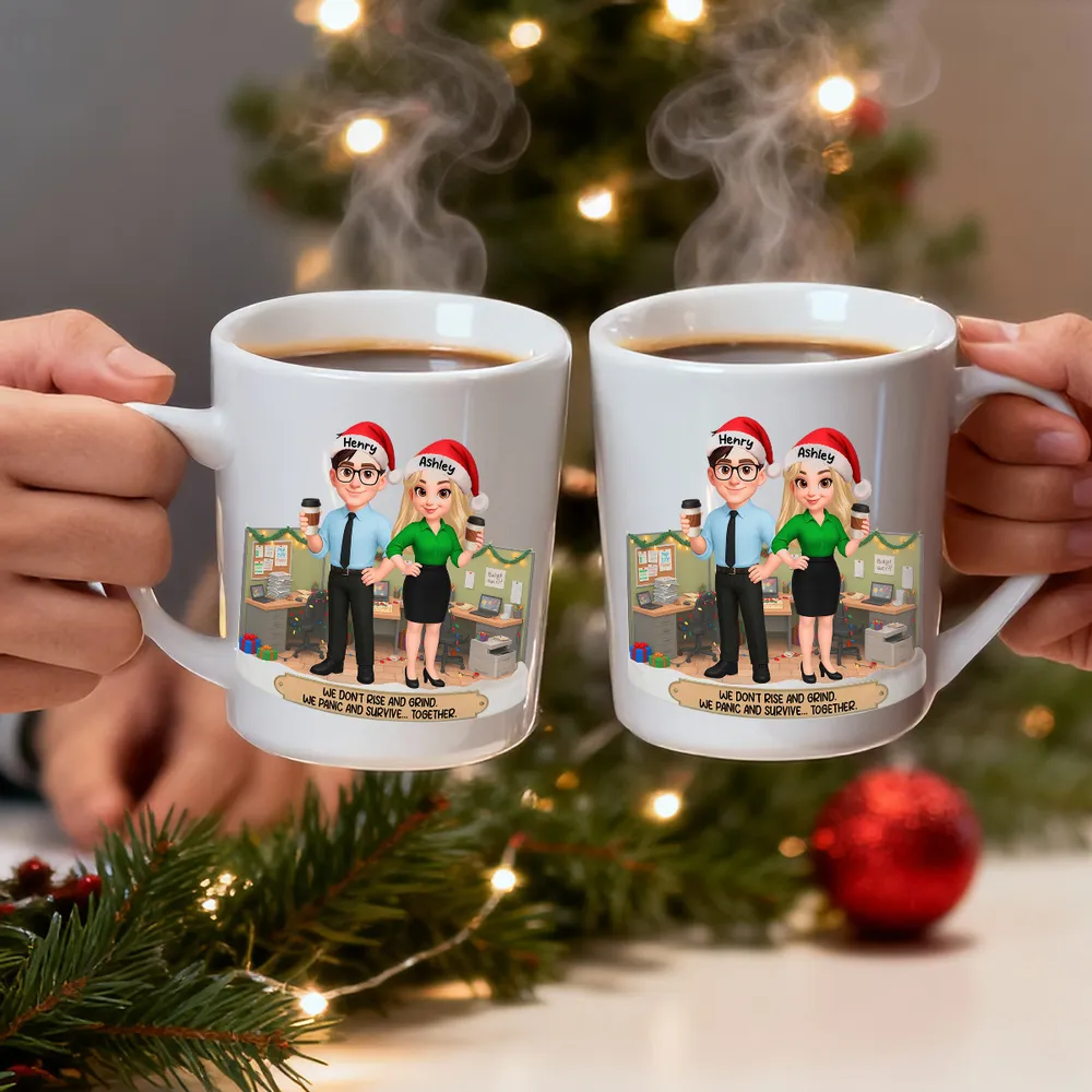 Personalized White Ceramic Mug for Coworkers β Funny Office Scene, Custom Work Besties, Unique Gift for Colleagues - Image 7
