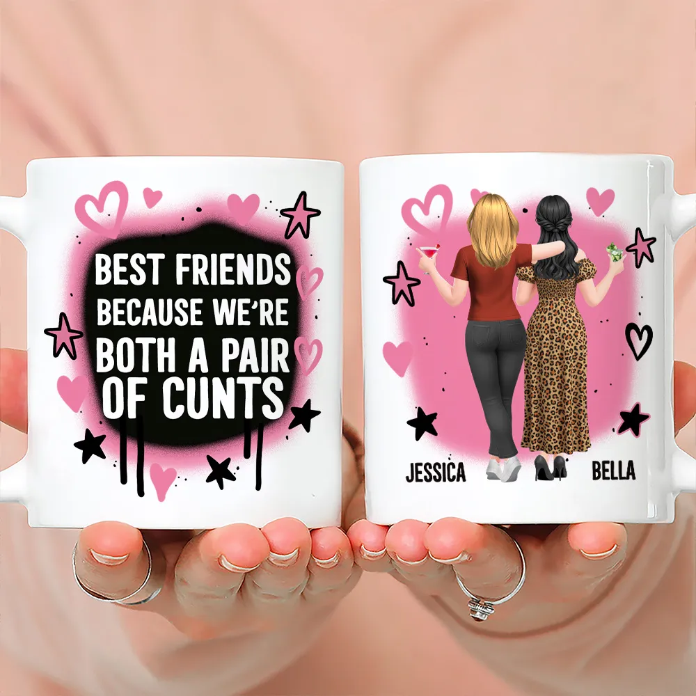 Personalized Best Friends Mug with Bold Funny Quote – Custom Characters, Unique Gift for Your Bestie - Image 5