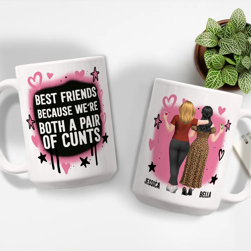 Personalized Best Friends Mug with Bold Funny Quote – Custom Characters, Unique Gift for Your Bestie - Image 6